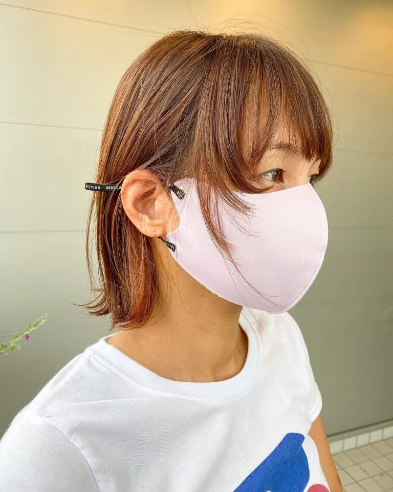 ピンクベージュで派手になりすぎない、小洒落インナーカラー😻