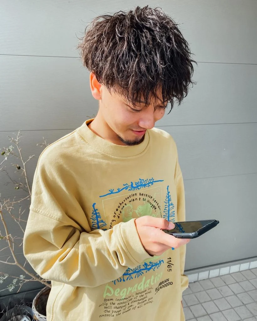 マッシュのツイストスパラルパーマ
