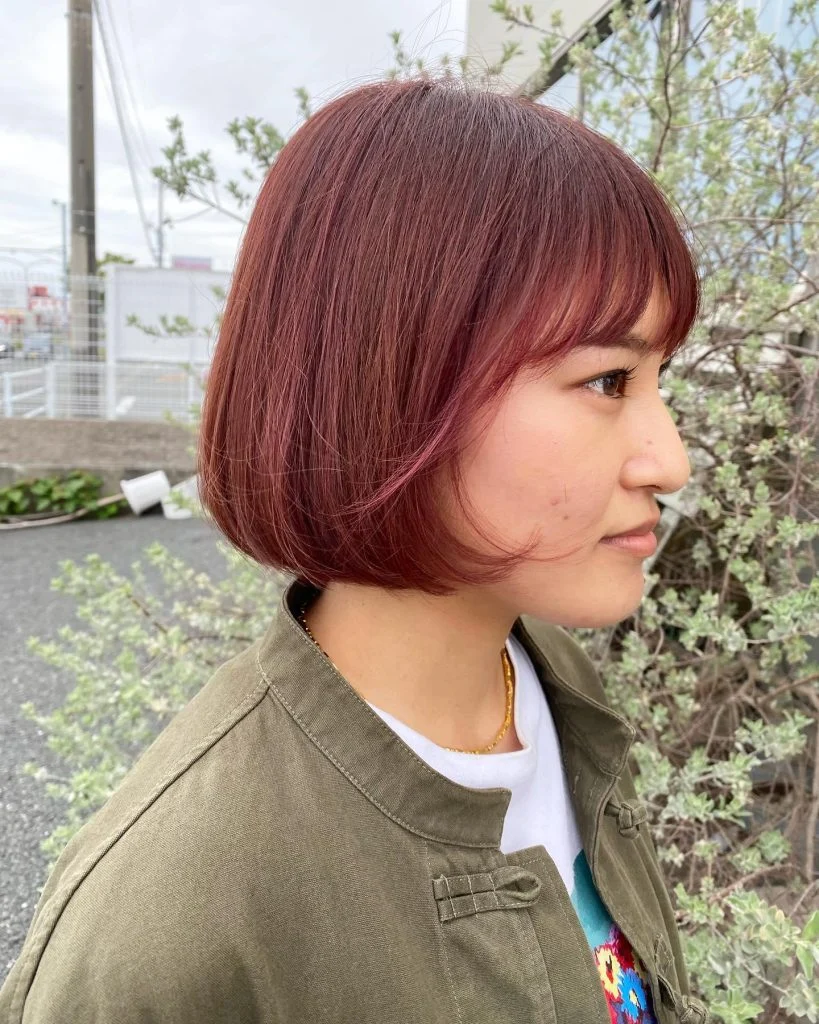 チェリーピンク🍒🍒🍒とミニボブ