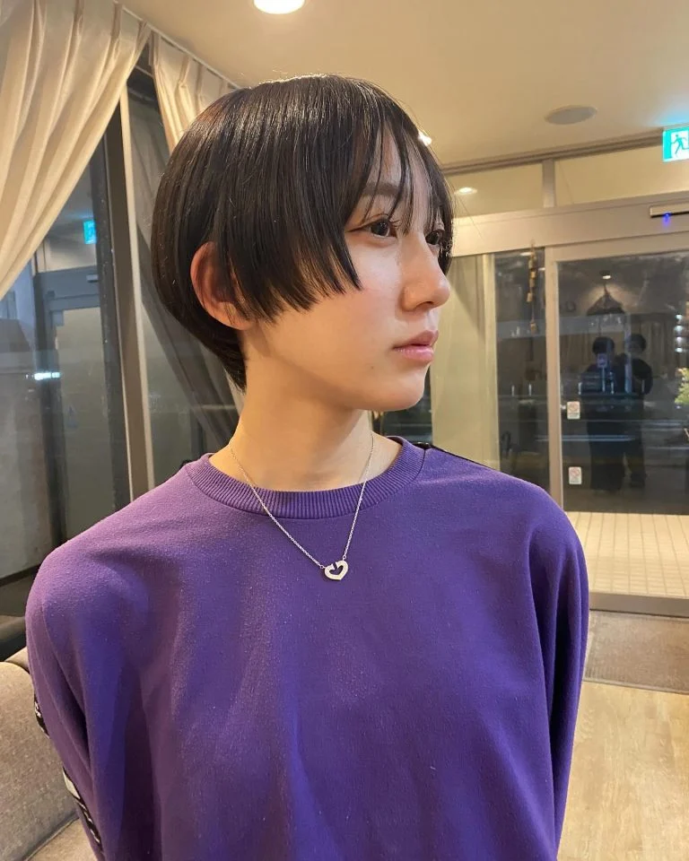 暗髪にショートボブ💙