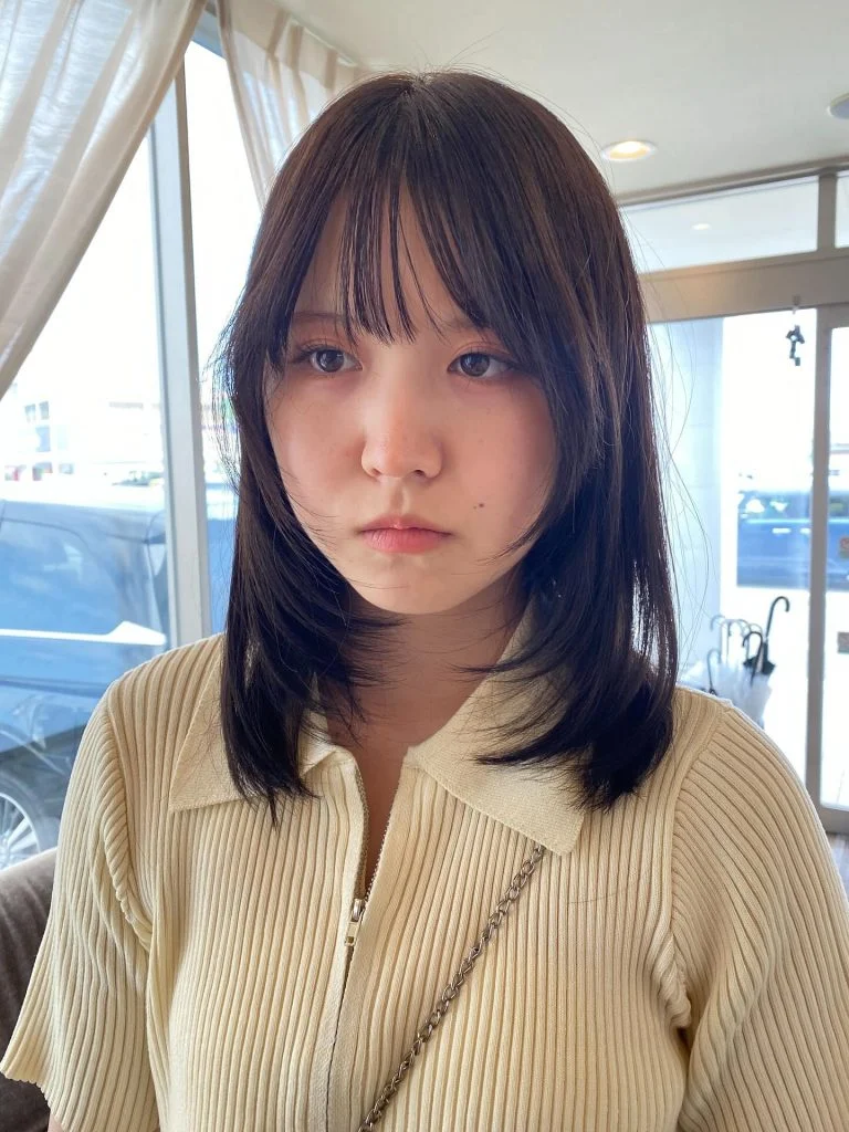 暗めのグレージュにフェイスレイヤー😁😁😁