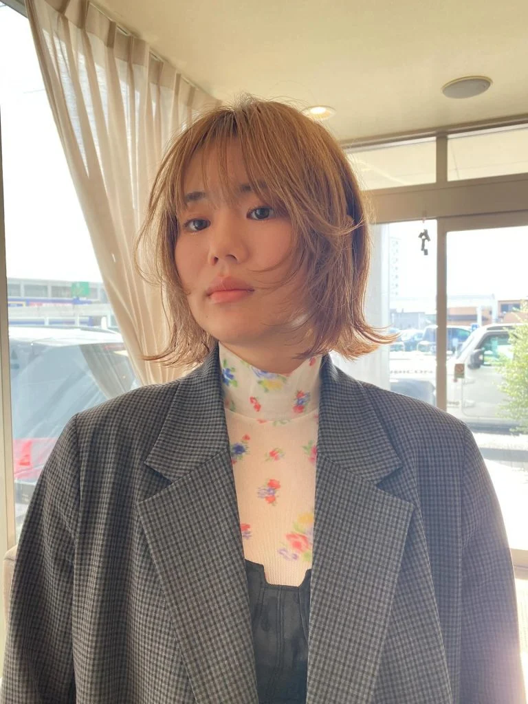 ブリーチ毛にもワンカールのデジタルパーマ🩵