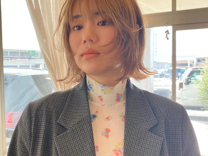ブリーチ毛にもワンカールのデジタルパーマ🩵